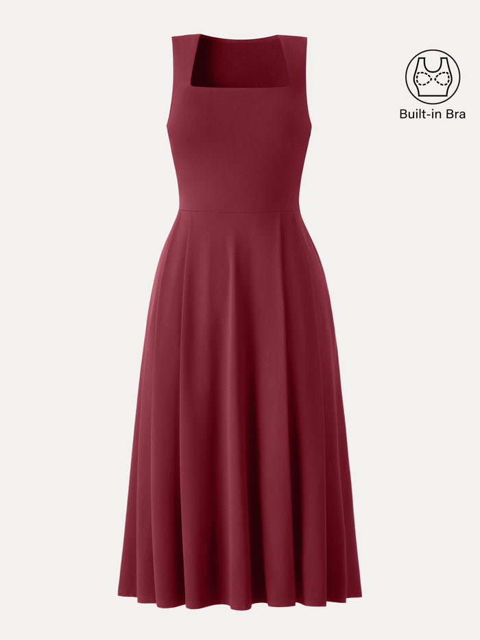 The Anytime Little Black Bra Dress with Pockets