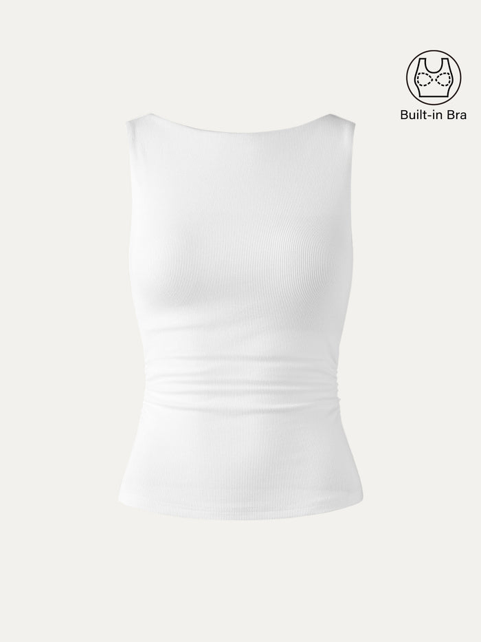 Elastic Open Back Bra Tank