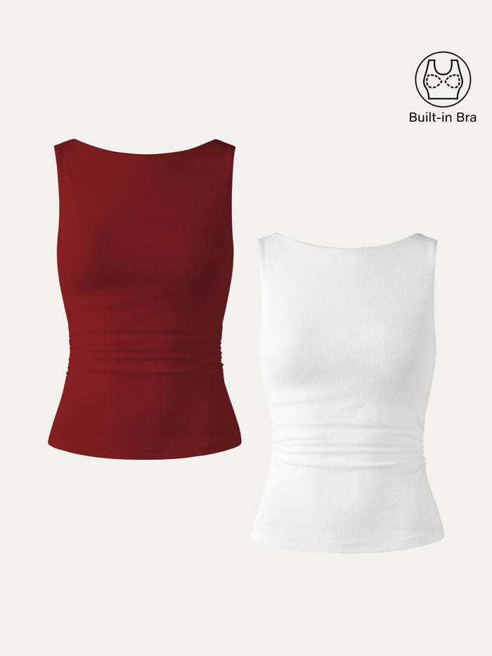 Elastic Open Back Bra Tank