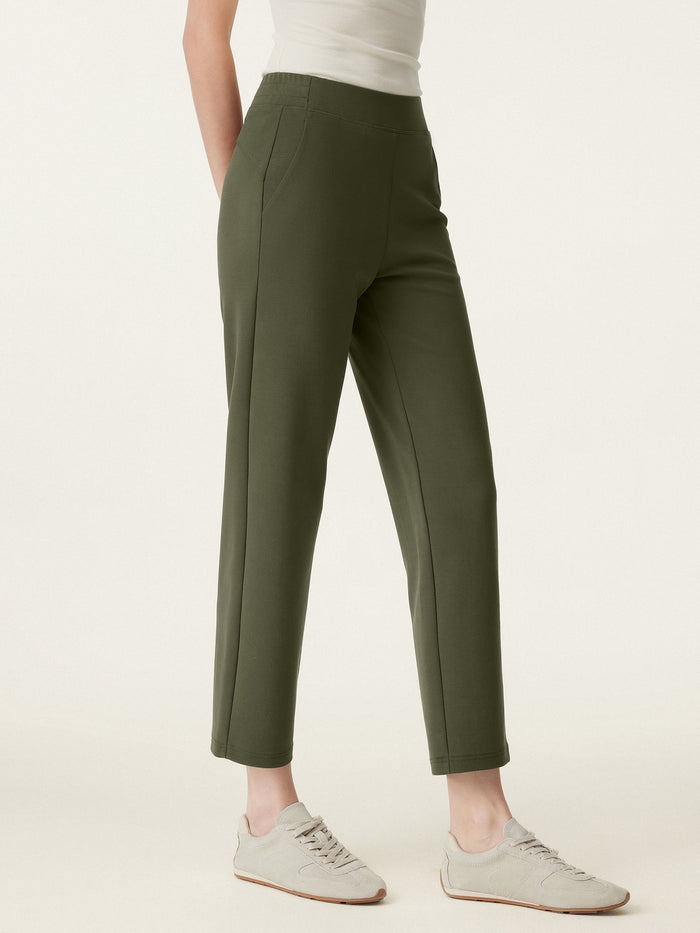 Mid Rise Pull-on Tapered Pant with Pockets