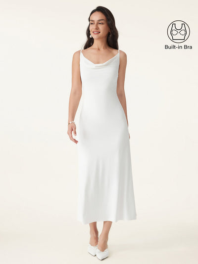 Effortless Vacay Cowl Neck Midi Bra Dress