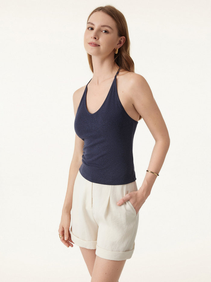 Soft Linen Luxe V-neck T-back Airy Bra Tank