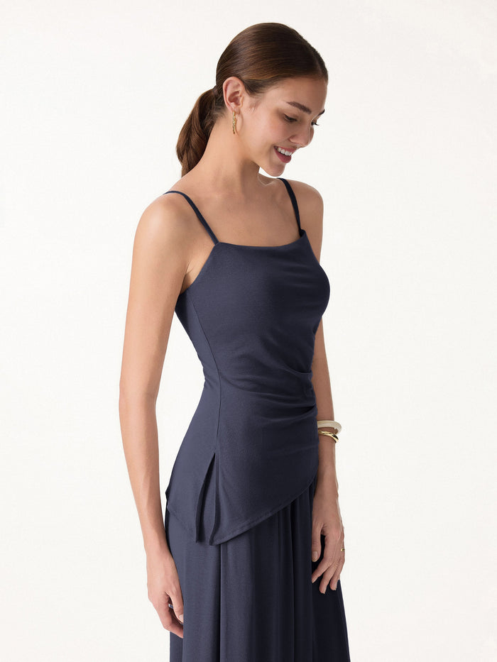 Spaghetti Bra Top with Side Slit