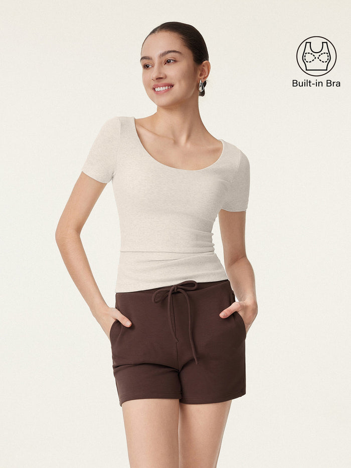 Scoop Neck Cotton New Airy Bra Top