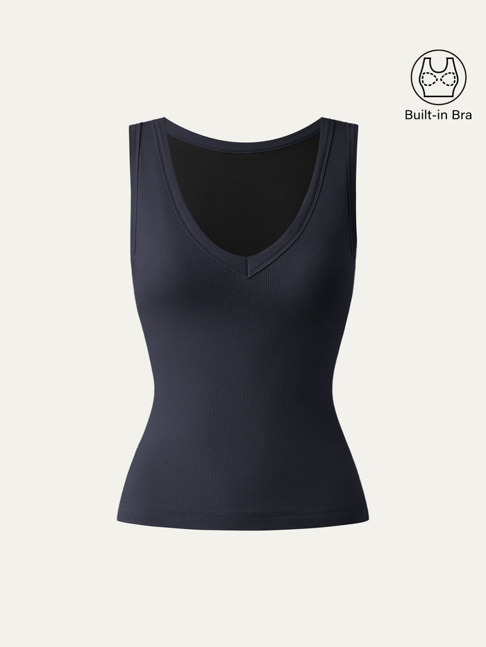 V-neck Cotton New Airy Bra Tank