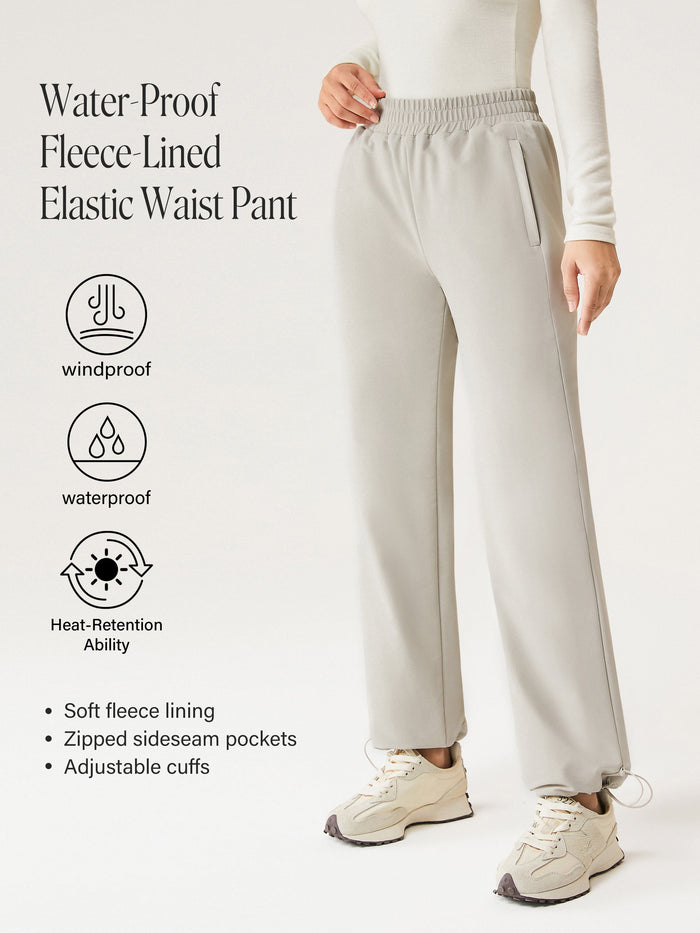 Water-Proof Fleece-Lined Elastic Waist Pant