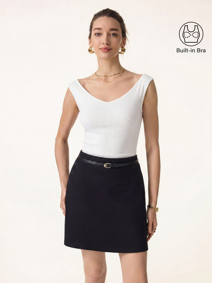 Essential V-neck New Airy Bra Top