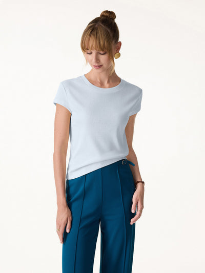 Cotton-Linen Blend Cooling Essential Summer Tee