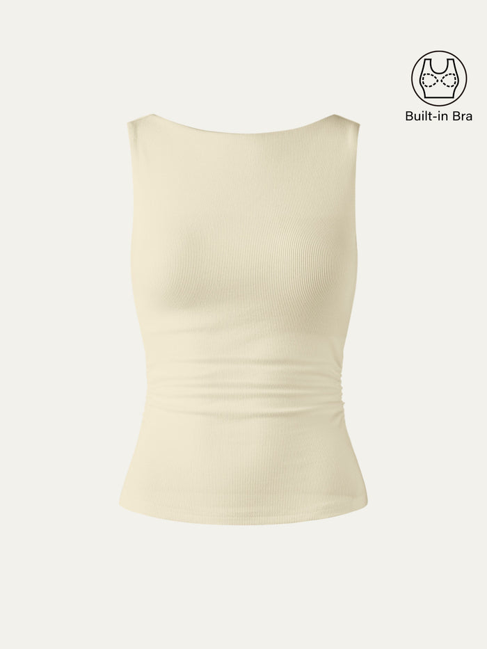 Elastic Open Back Bra Tank