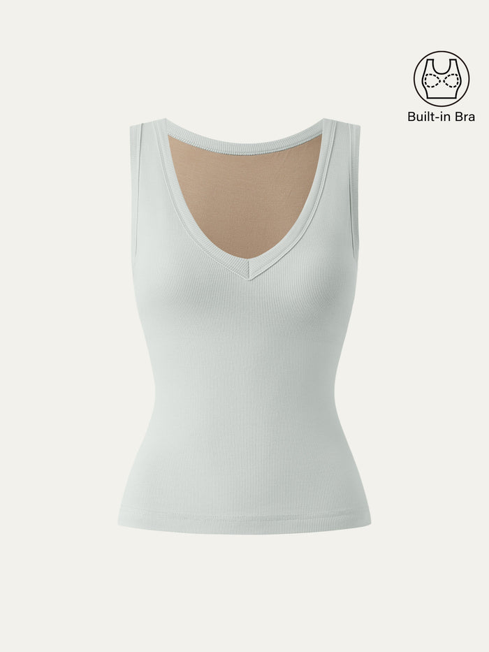 V-neck Cotton New Airy Bra Tank