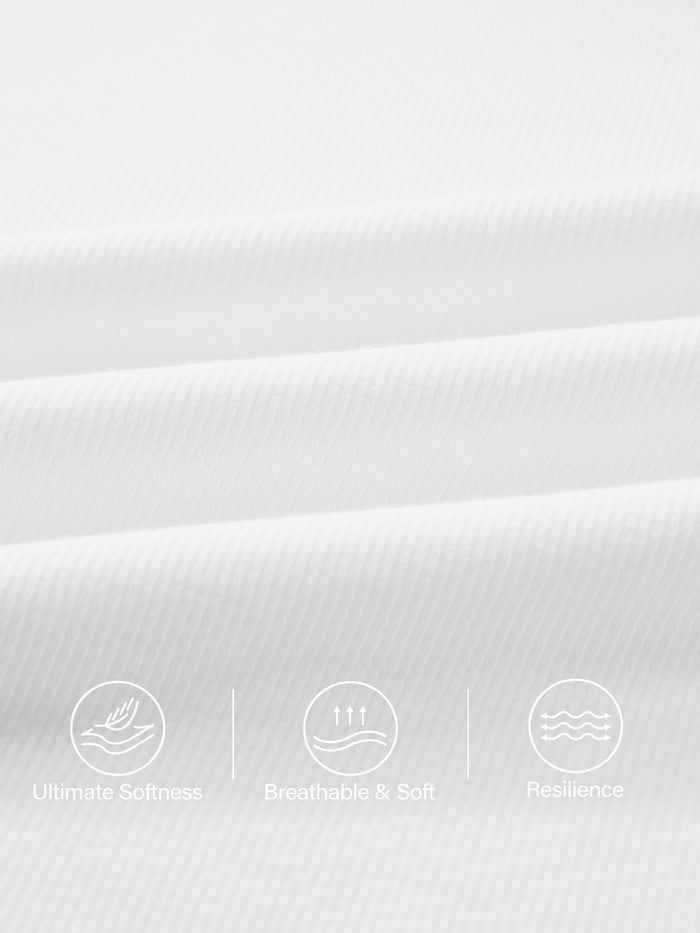 Stretch Cotton Square Neck Cap Sleeve Bra Top