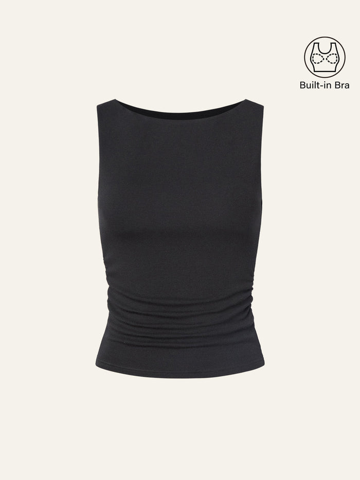 Boat Neck Bra Tank Top