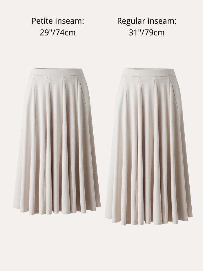 Lyocell Blend Volume Skirt with Pockets
