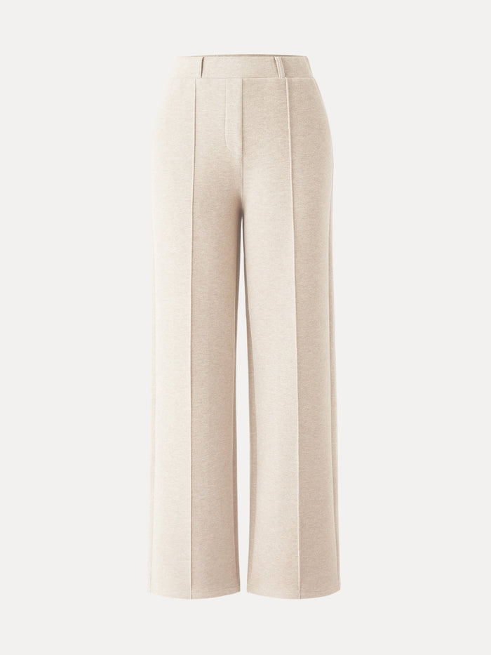 High Waisted Straight Leg Pull On Pant