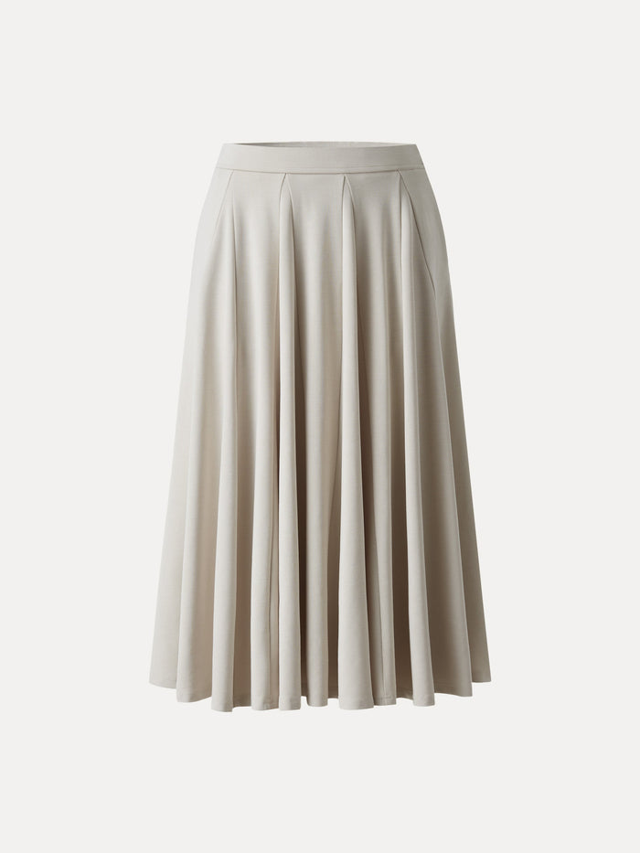 Lyocell Blend Volume Skirt with Pockets