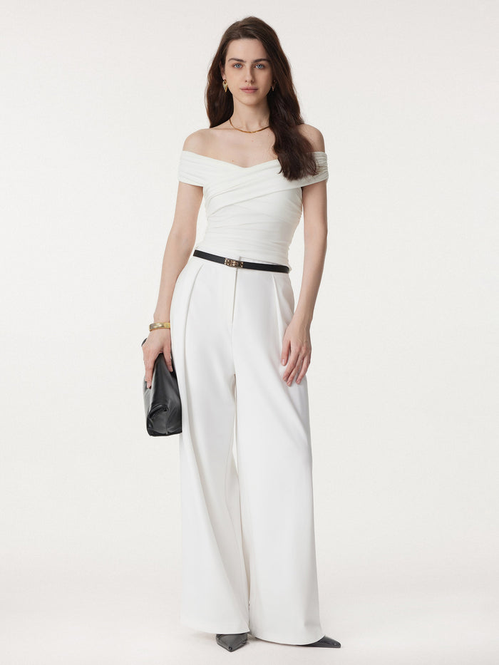 Criss Cross Off Shoulder New Airy Bra Top