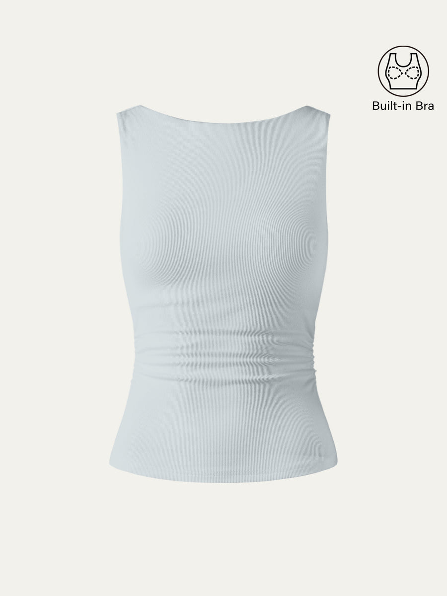 Elastic Open Back Bra Tank