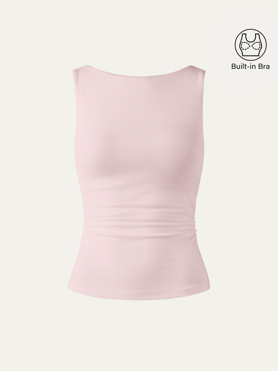 Elastic Open Back Bra Tank