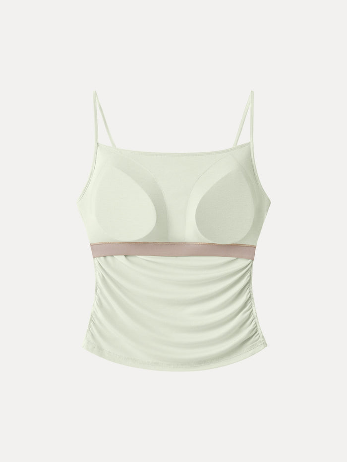 Adjustable Spaghetti Straps Side Ruched New Airy Bra Tank