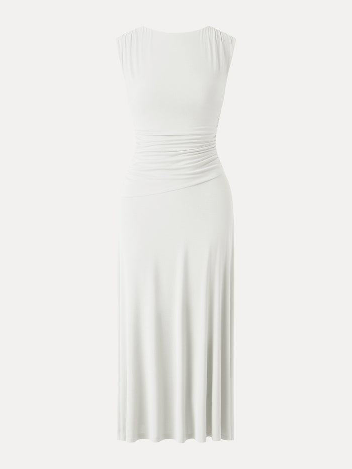 Breezy Cooling Side Ruched Maxi Dress