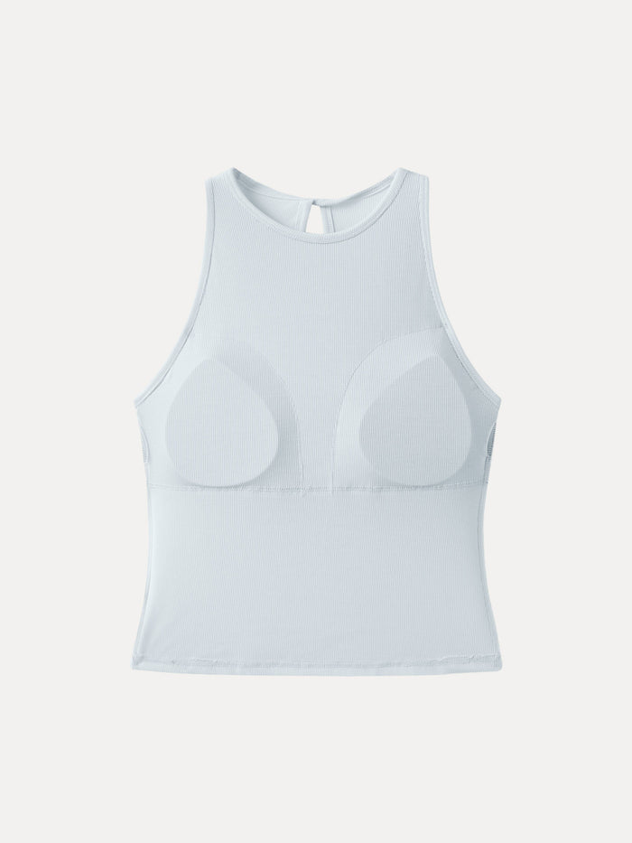 Crewneck Cut-out Bandless Bra Tank