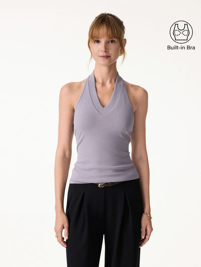 Plantive Halter Neck Open Back Bra Tank