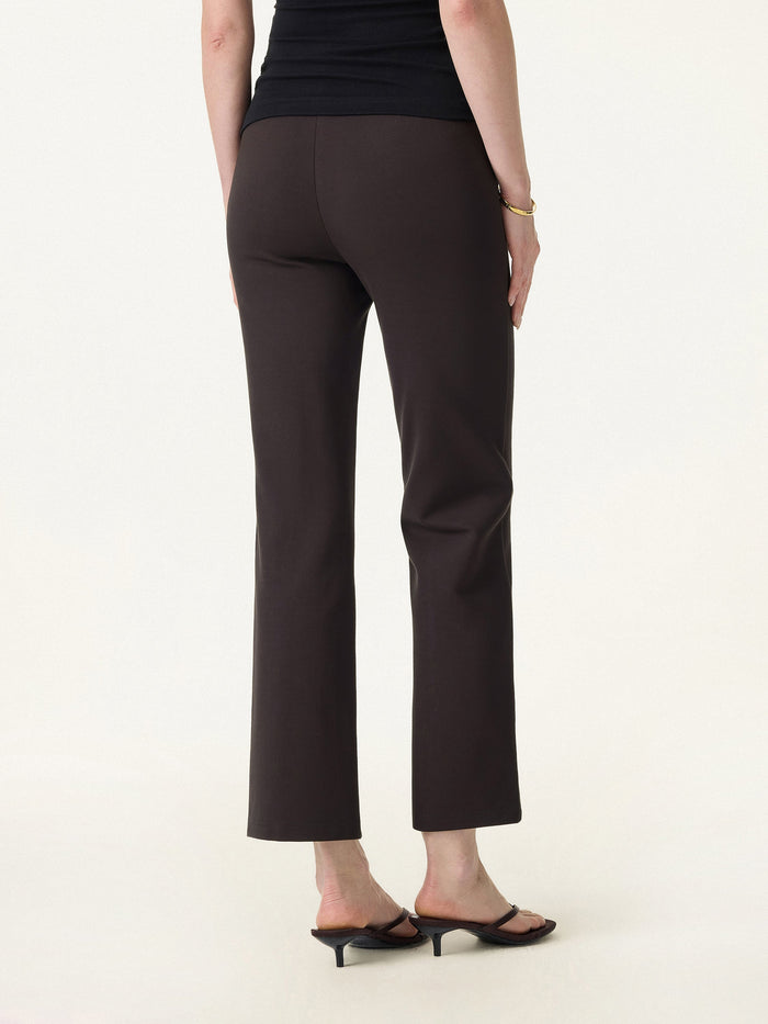 Wrinkle-Resistant High Rise Cropped Flare Leg Travel Pant