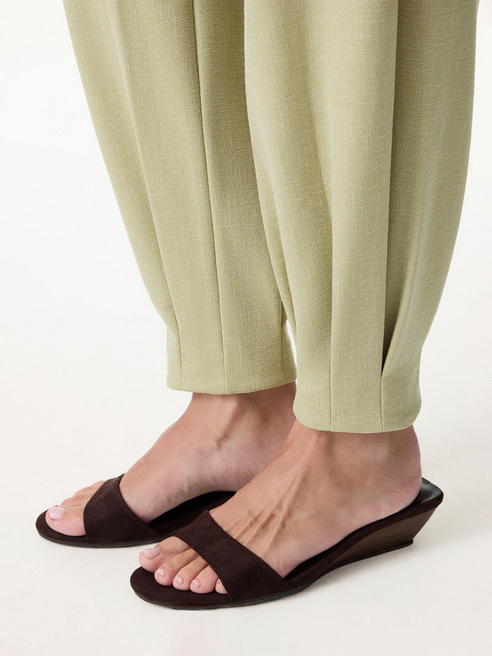 Stretch Linen-Like Wrinkle-Resistant Tapered Pant