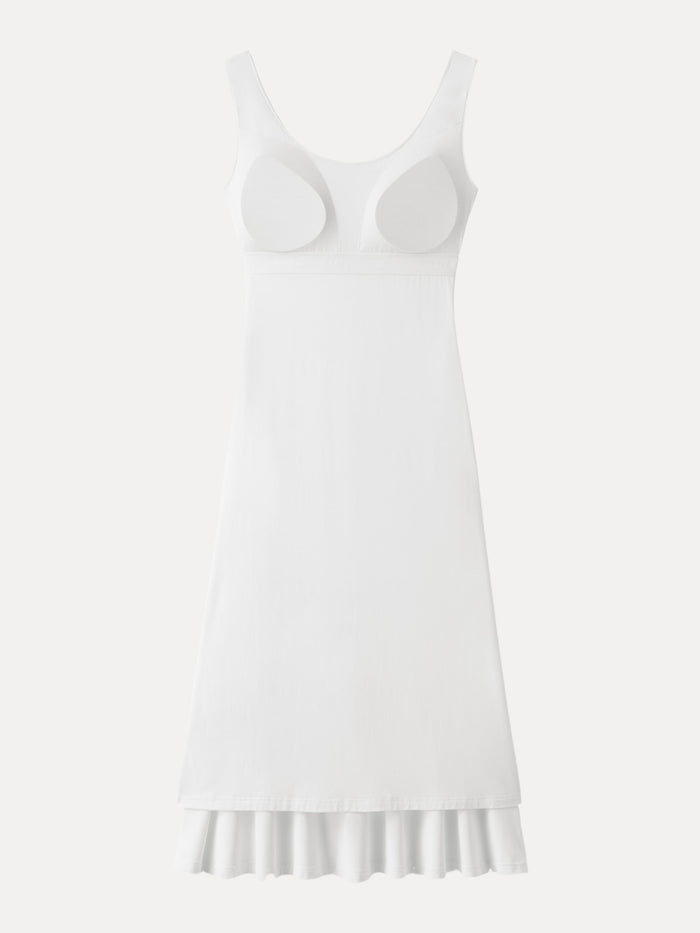 Scoop Neck Midi Low Back Bra Dress