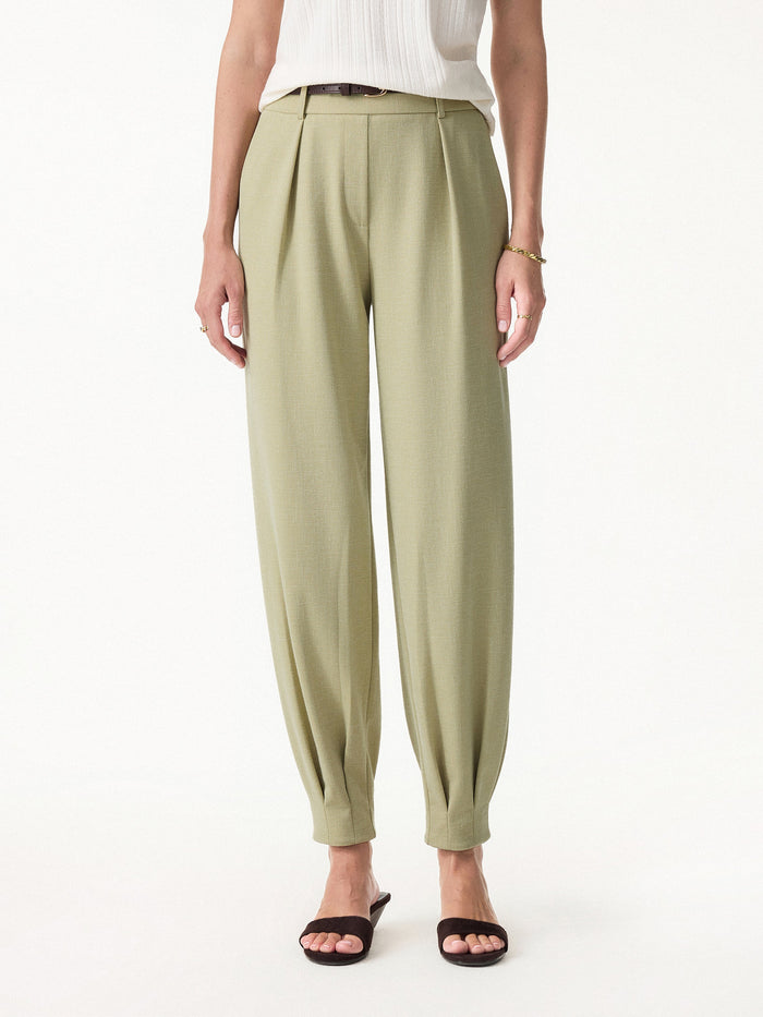 Stretch Linen-Like Wrinkle-Resistant Tapered Pant