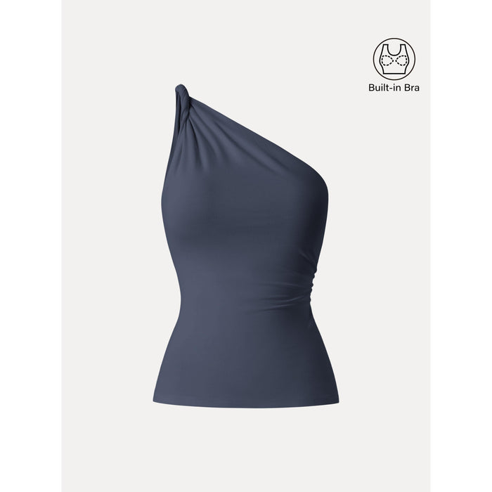 One Shoulder Twisted Bra Tank