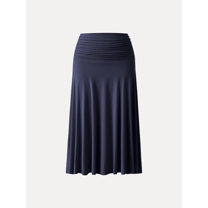Flowy Side Ruched A-line Midi Skirt
