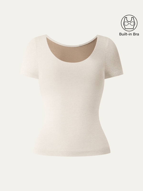 Scoop Neck Cotton New Airy Bra Top