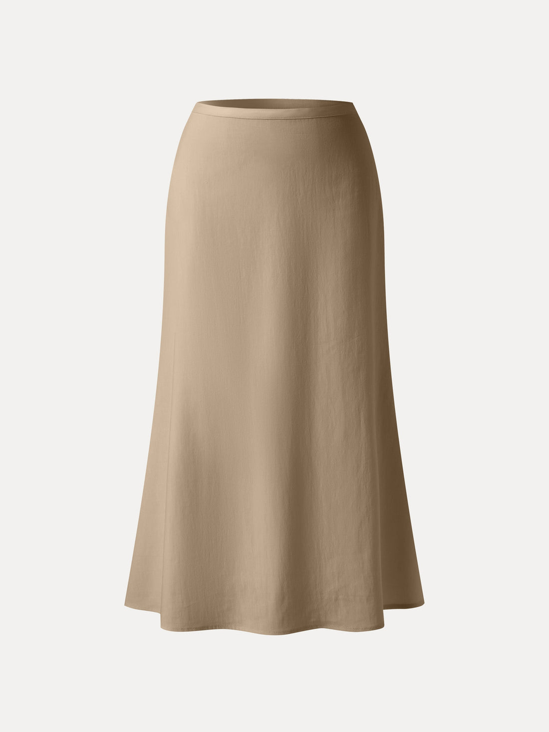Lyocell-Linen Blend Maxi Flared Pull-On Skirt