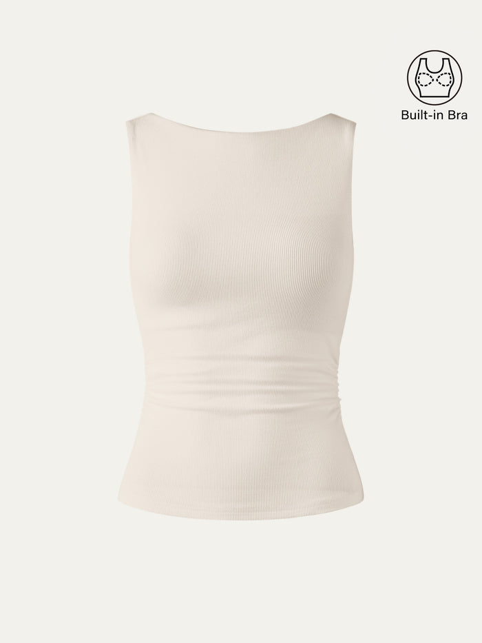 Elastic Open Back Bra Tank