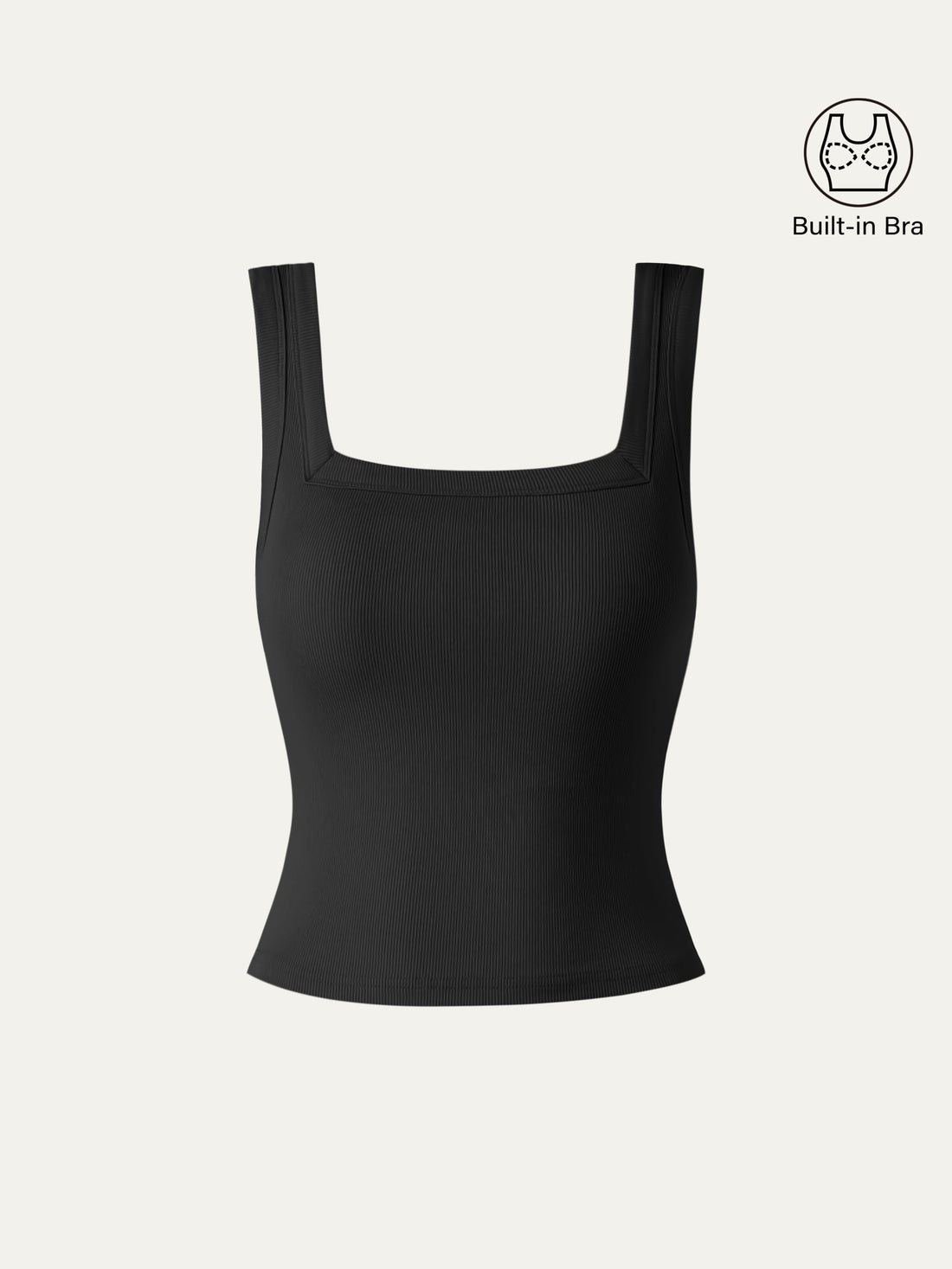 Slinky Square Open-Back Bra Tank Top