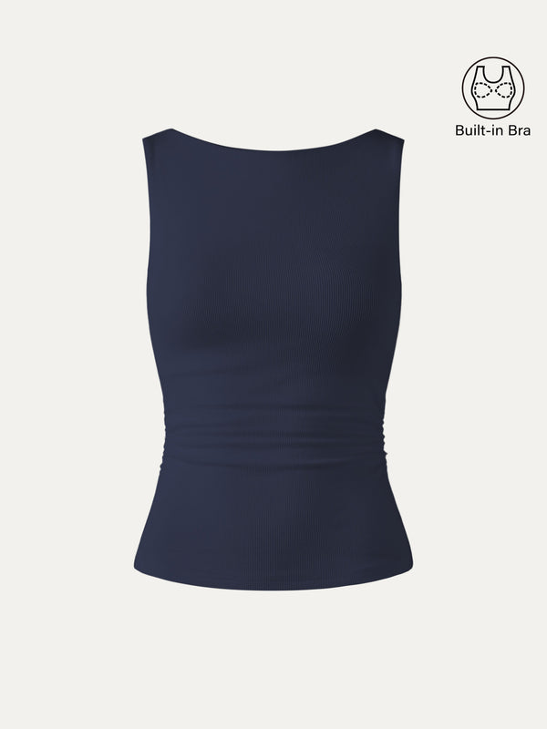 Elastic Open Back Bra Tank