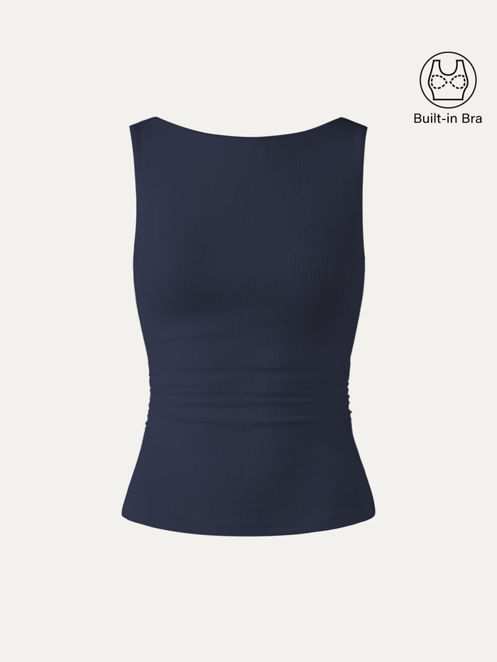 Elastic Open Back Bra Tank