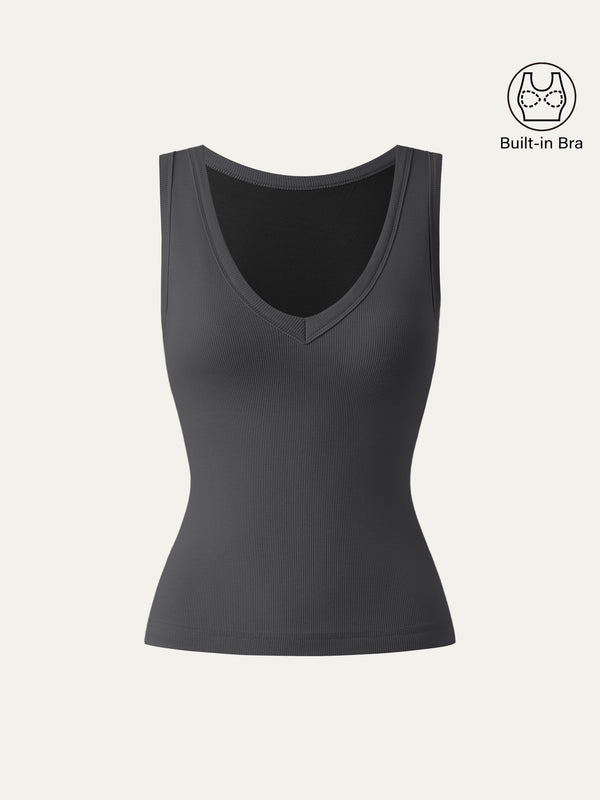 Stretchy V-neck Cotton New Airy Bra Tank