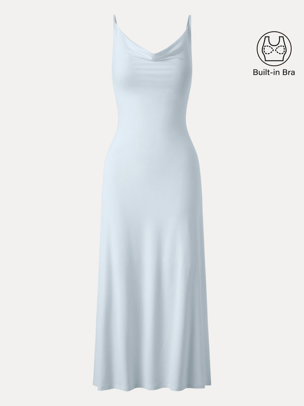 Effortless Vacay Cowl Neck Midi Bra Dress
