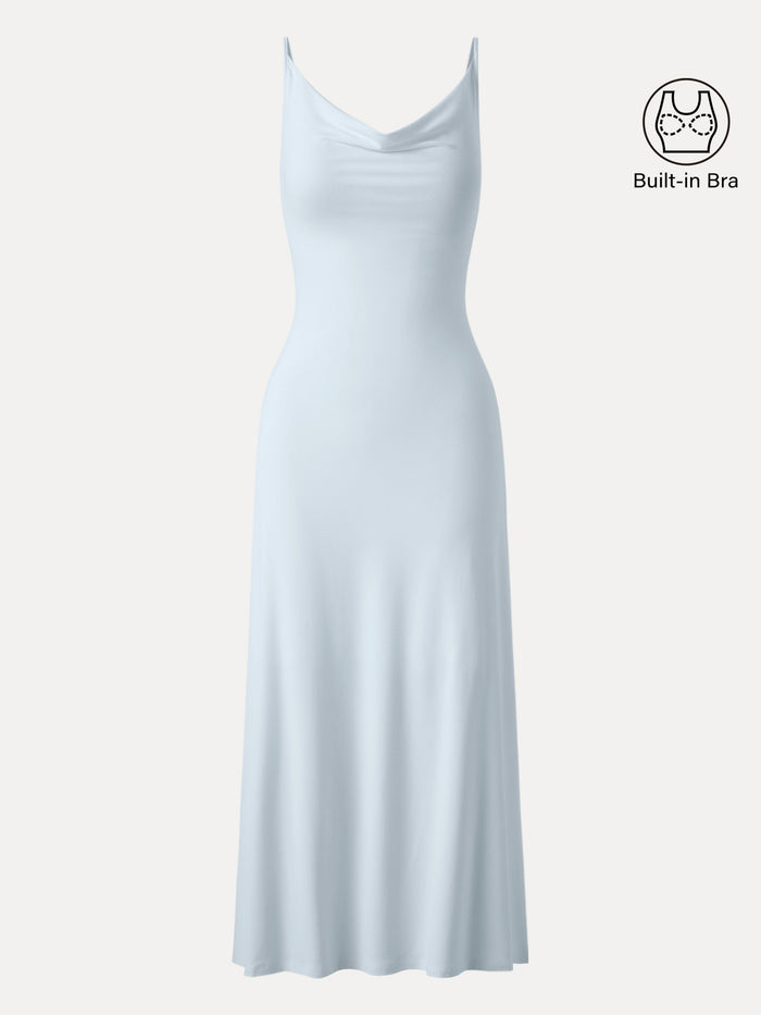 Effortless Vacay Cowl Neck Midi Bra Dress