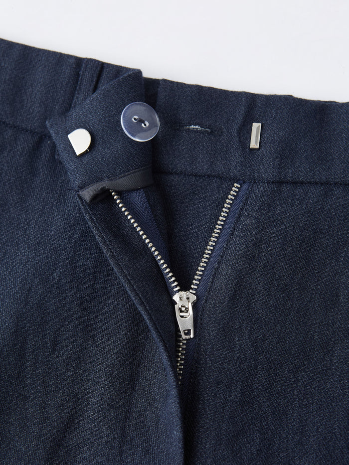 European Linen Mid Rise Flared Pant with Pockets