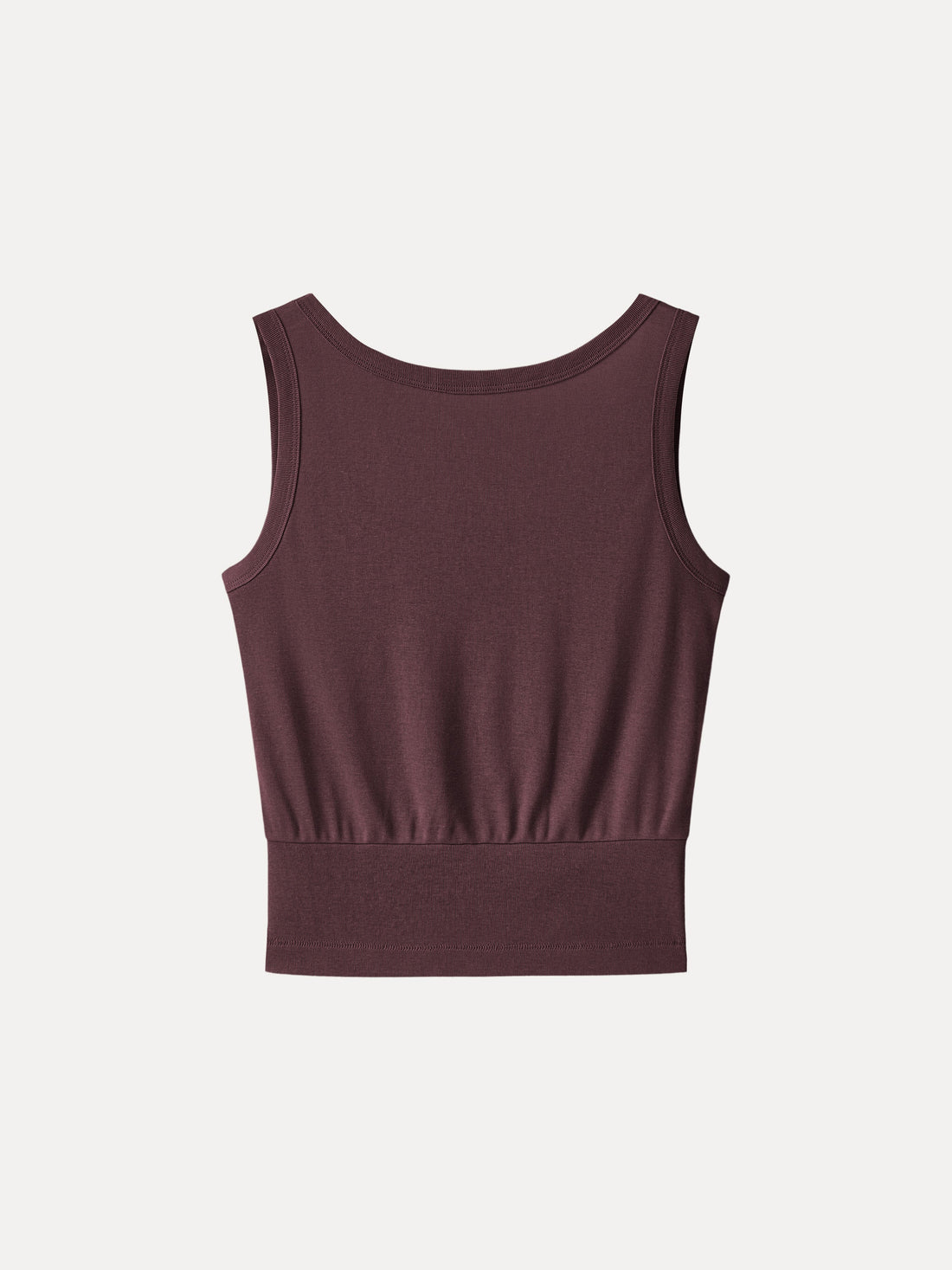 Cotton-Linen Blend Reversible Boatneck Low Back Top
