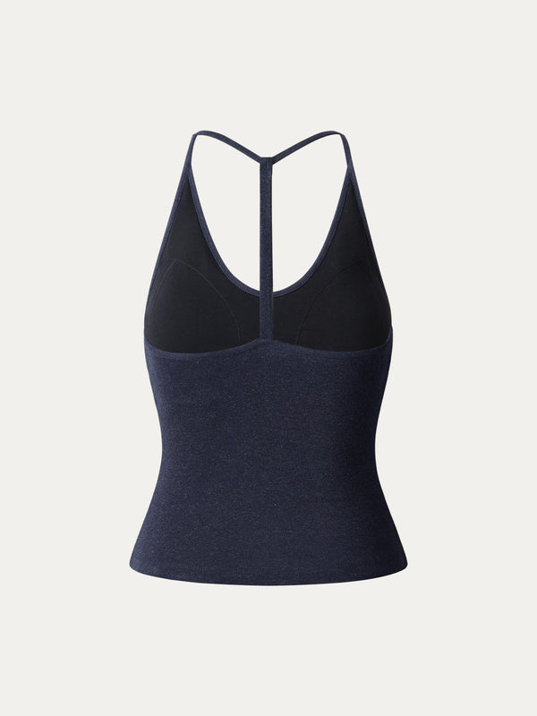 Soft Linen Luxe V-neck T-back Airy Bra Tank