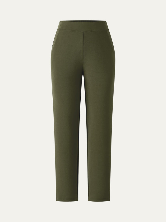 Mid Rise Pull-on Tapered Pant with Pockets