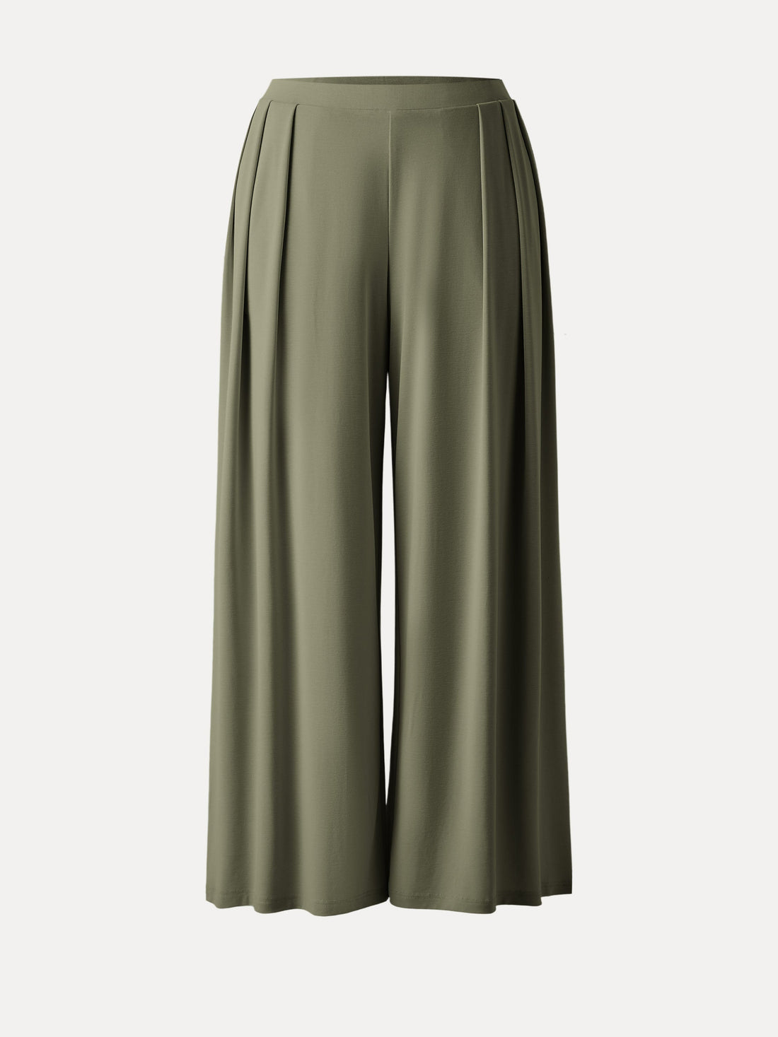 Sandwashed Mid Rise Pleated Wide Leg Palazzo Pant with Pockets
