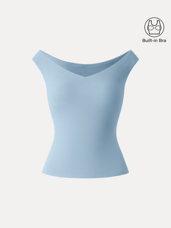 Essential V-neck New Airy Bra Top