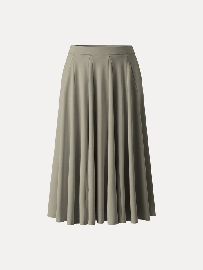 Lyocell Blend Volume Skirt with Pockets