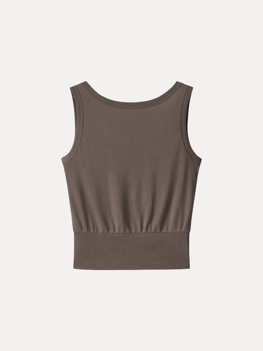 Cotton-Linen Blend Reversible Boatneck Low Back Top
