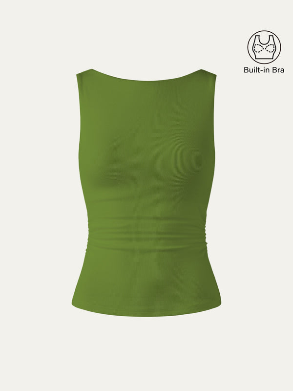 Elastic Open Back Bra Tank